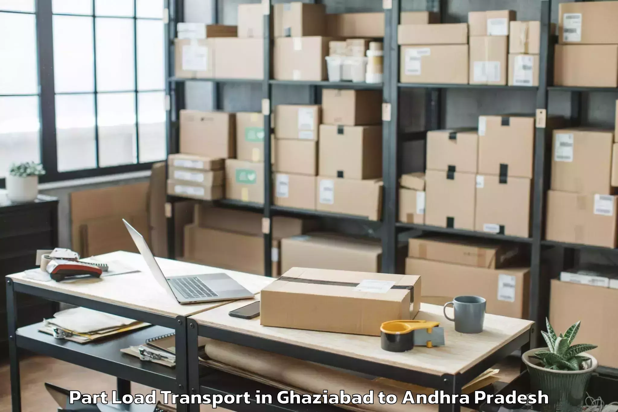 Trusted Ghaziabad to Peapully Part Load Transport